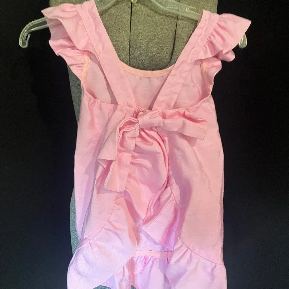 Vintage Pink Handmade Prairie Dress with Matching Apron